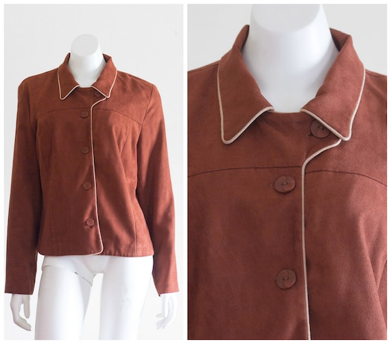 1970s rust orange jacket - image 1