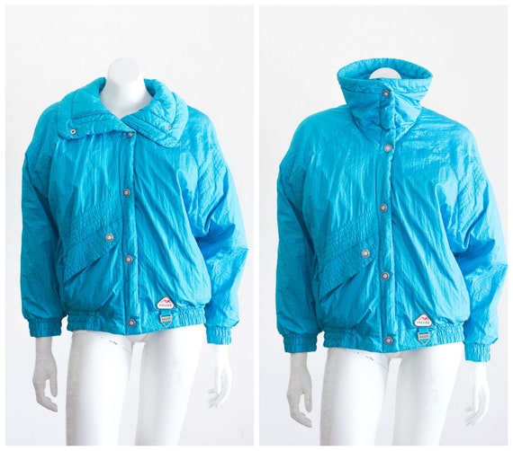 1980s/90s blue puffer ski jacket