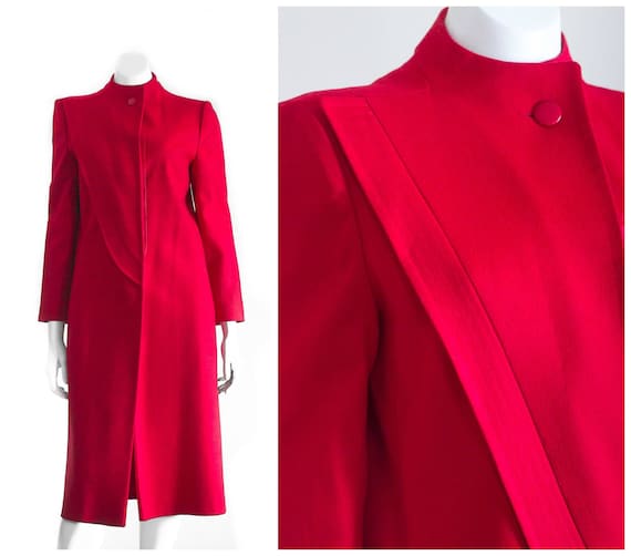 Red wool overcoat from Fleurette for Saks Fifth Av