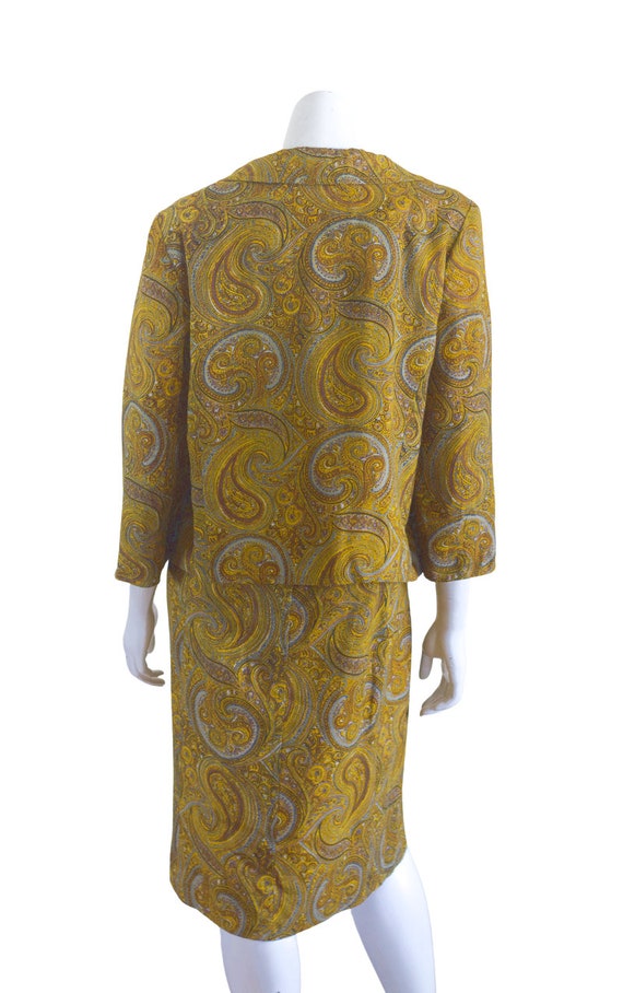 Vintage 1960s/70s Paisley Two-Piece Dress and Jac… - image 4