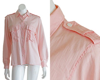 Vintage 1990s Pink Silk Blouse
