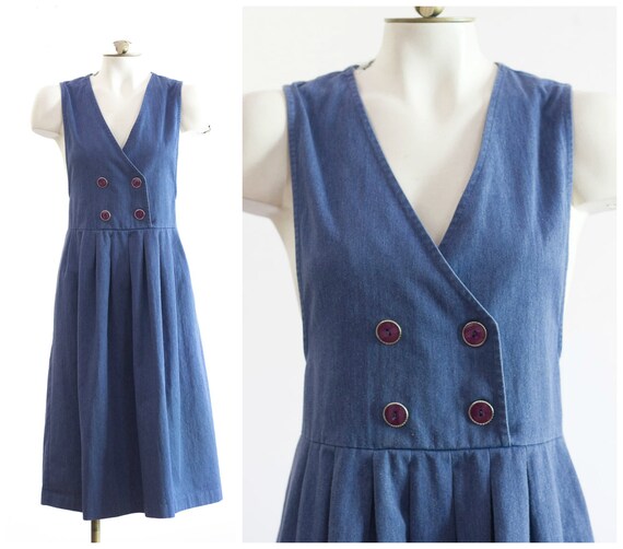 jean dress with buttons