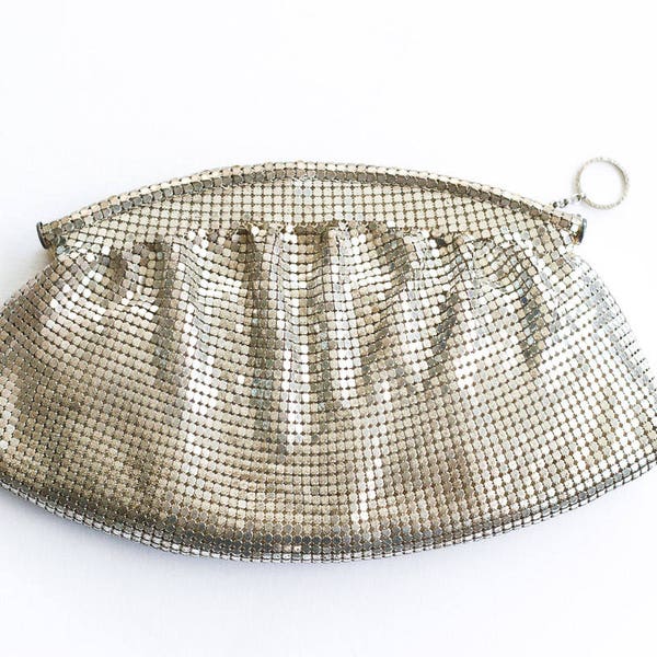 1940s Silver Clutch from Whiting and Davis