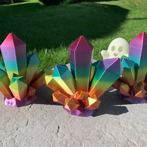 3D Printed Rainbow &quot;Crystal&quot; Cluster