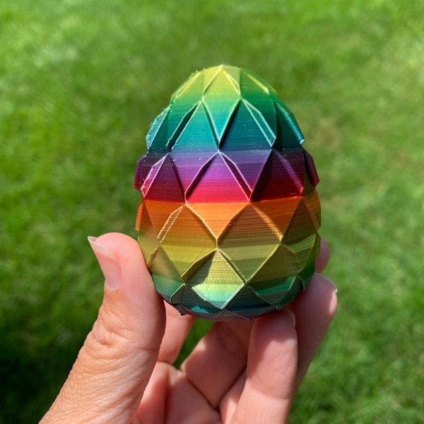 Rainbow 3D Printed Mystery Mineral Dragon's Egg