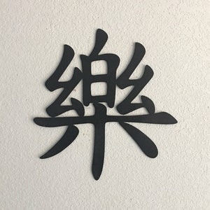 Happiness    Kanji Happiness sign  Home Decor  Metal Wall Art