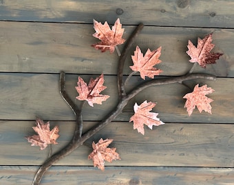 maple4fall-2.jpg Maple Leaf Metal Decorative Wall hangings. 4 piece main image 2