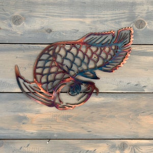 Arowana FIsh    - Tropical Fish   Metal Wall Fish Art