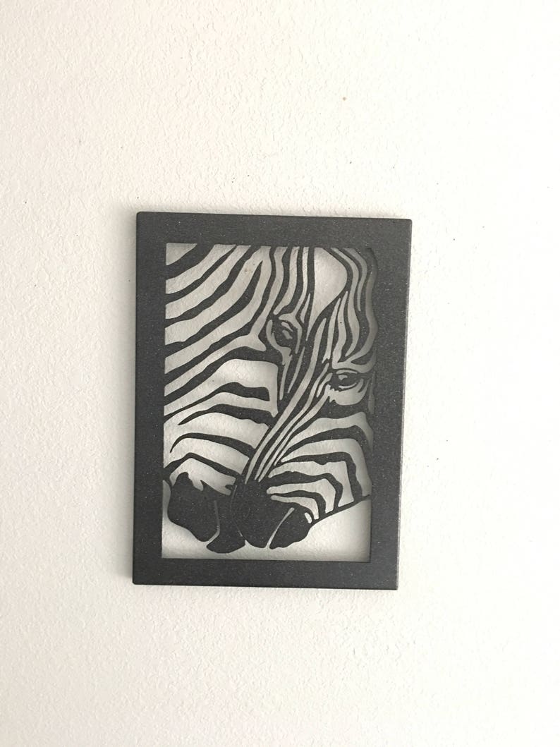 Zebra Metal Art Zebra Picture Home Decor Metal Wall Art | Etsy