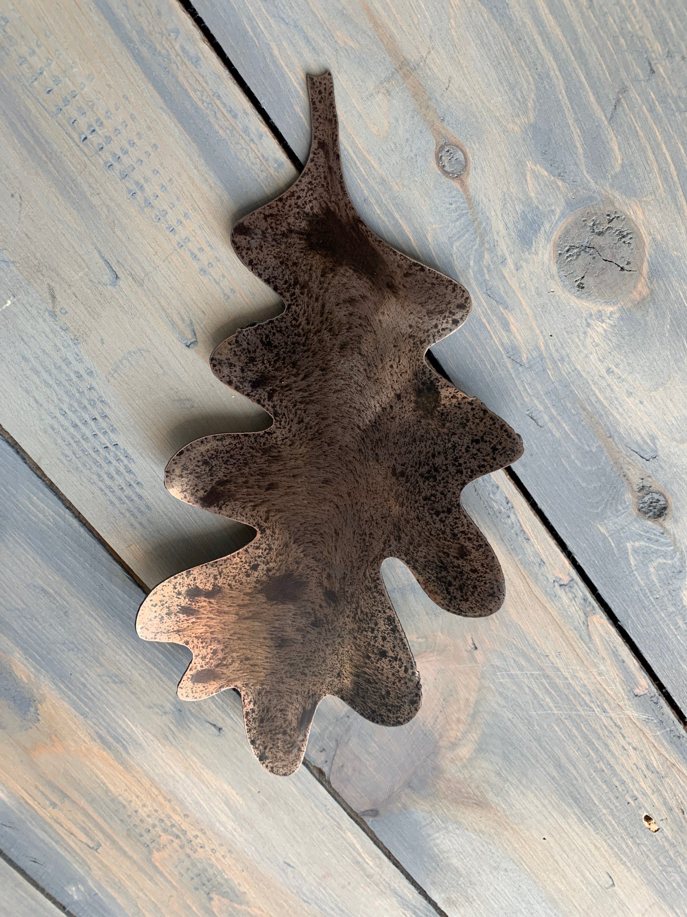 Metal Oak leaf Set of 3. Metal Oak leaf . Metal Wall Art