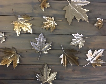 Metal Maple Wall Leaf,Stainless Steel,Silver Color,Metal Leaves   Home Decor,Wall Accents