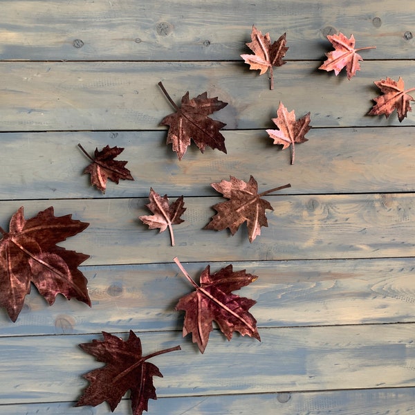 Maple Leaf Wall Accents,Copper Patina,Wall Accents,Metal Leaves,Home Decor,Hanging leaf