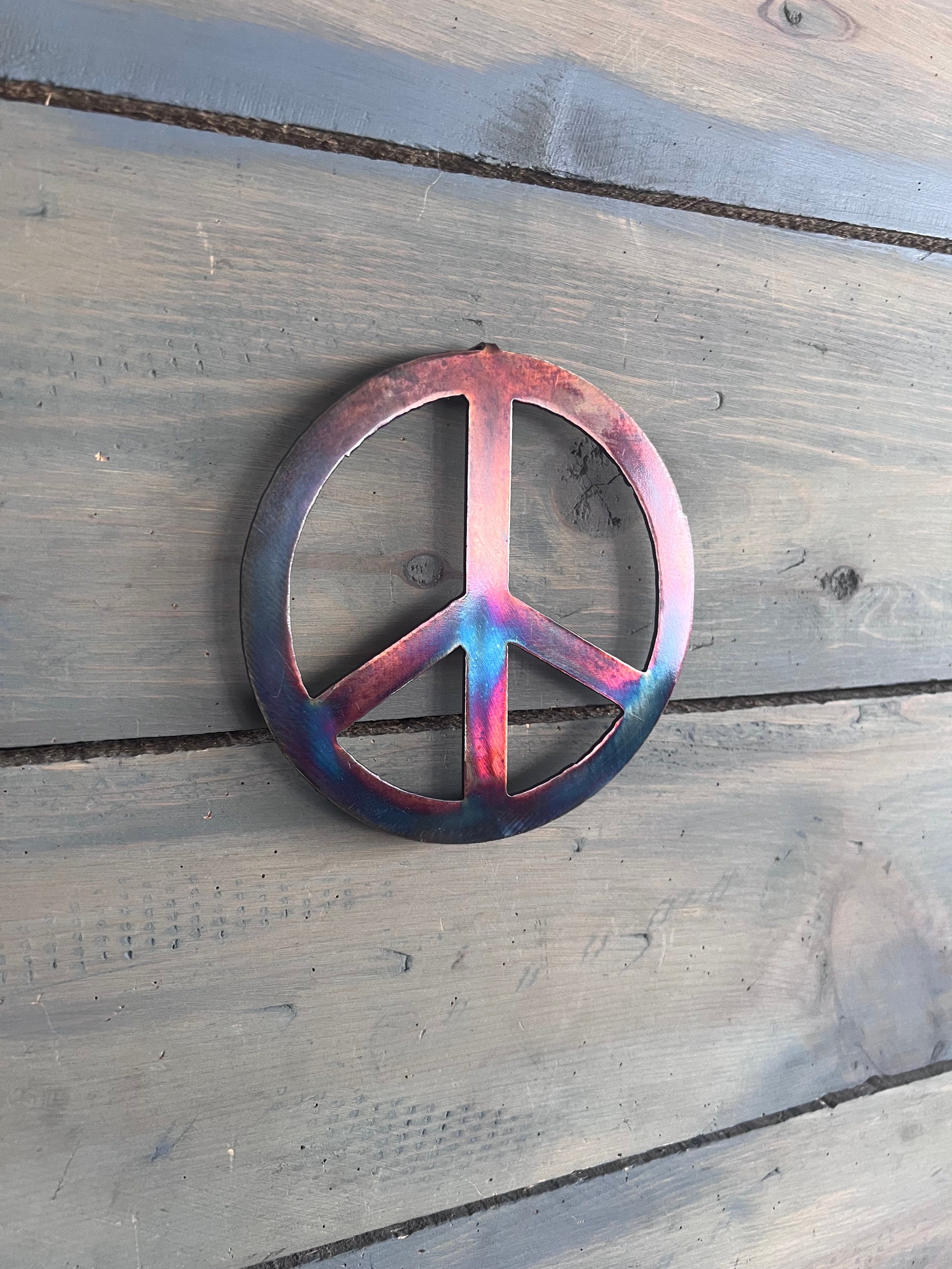 Copper Patina Metal Peace Sign, Wall Decor (5 Inch) - Etsy