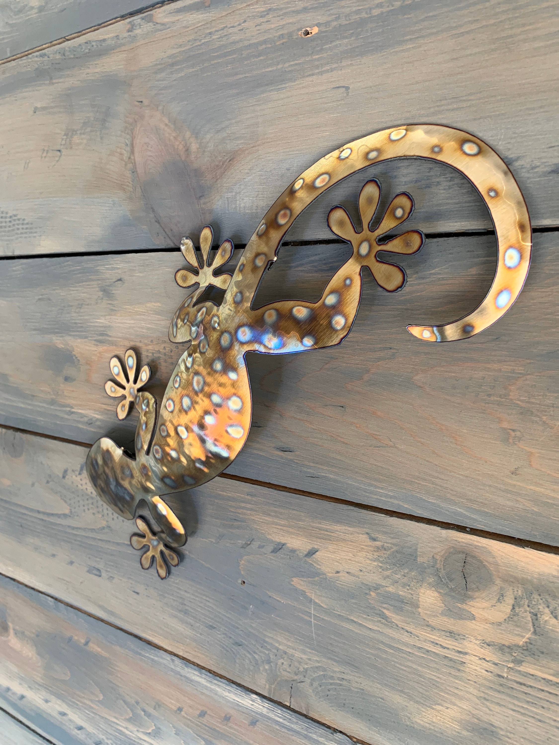 Stainless steel Gecko Lizard Metal Lizard Metal Art Lizard