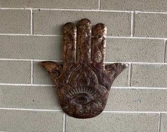 Metal wall Hamsa Art  -   Home Decor