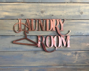 Metal Laundry Sign , Kitchen Decoration, Kitchen Accents, Metal Wall Art