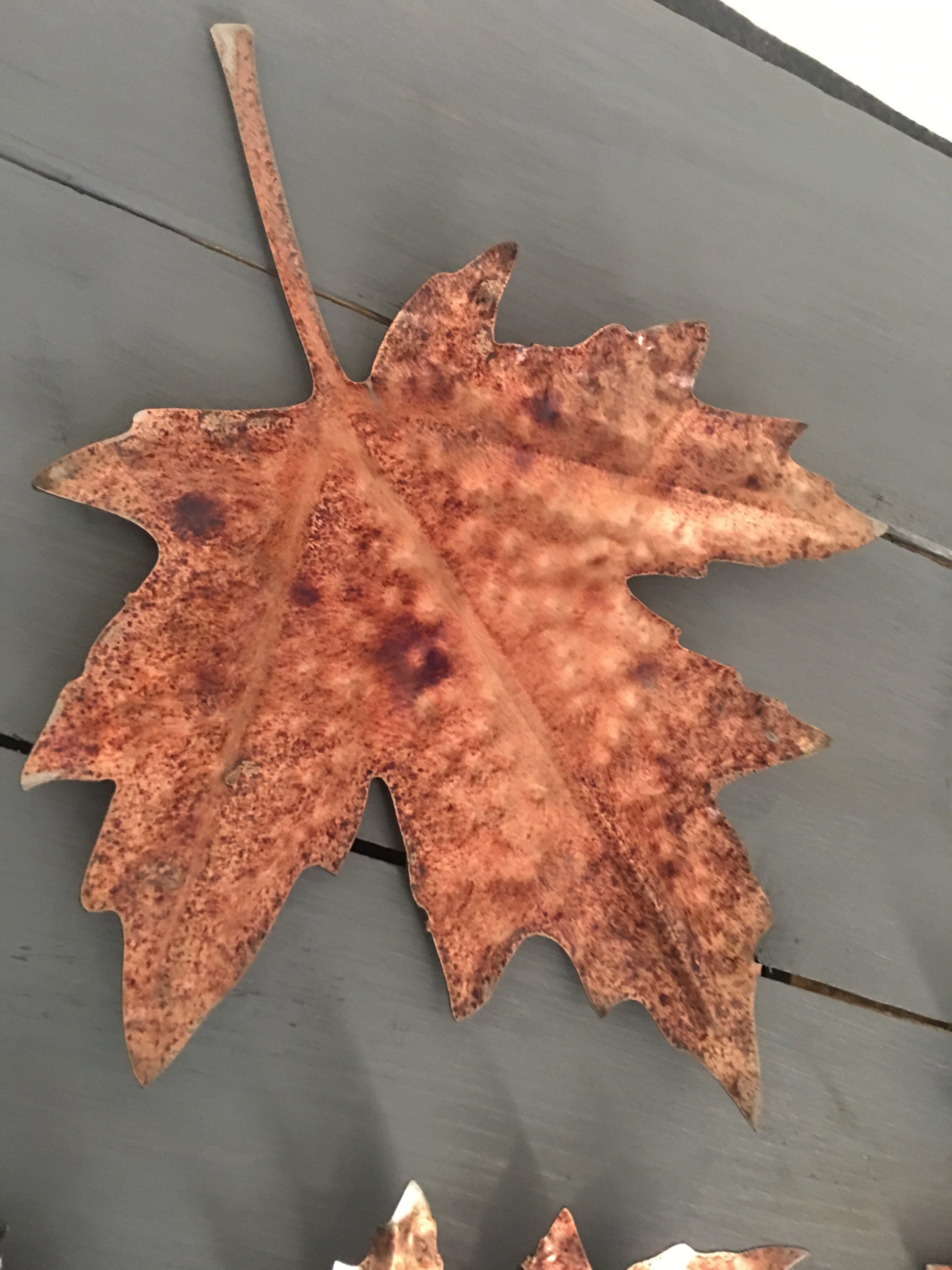 Patina copper Maple leaf Wall Art Metal Leaves Home Etsy