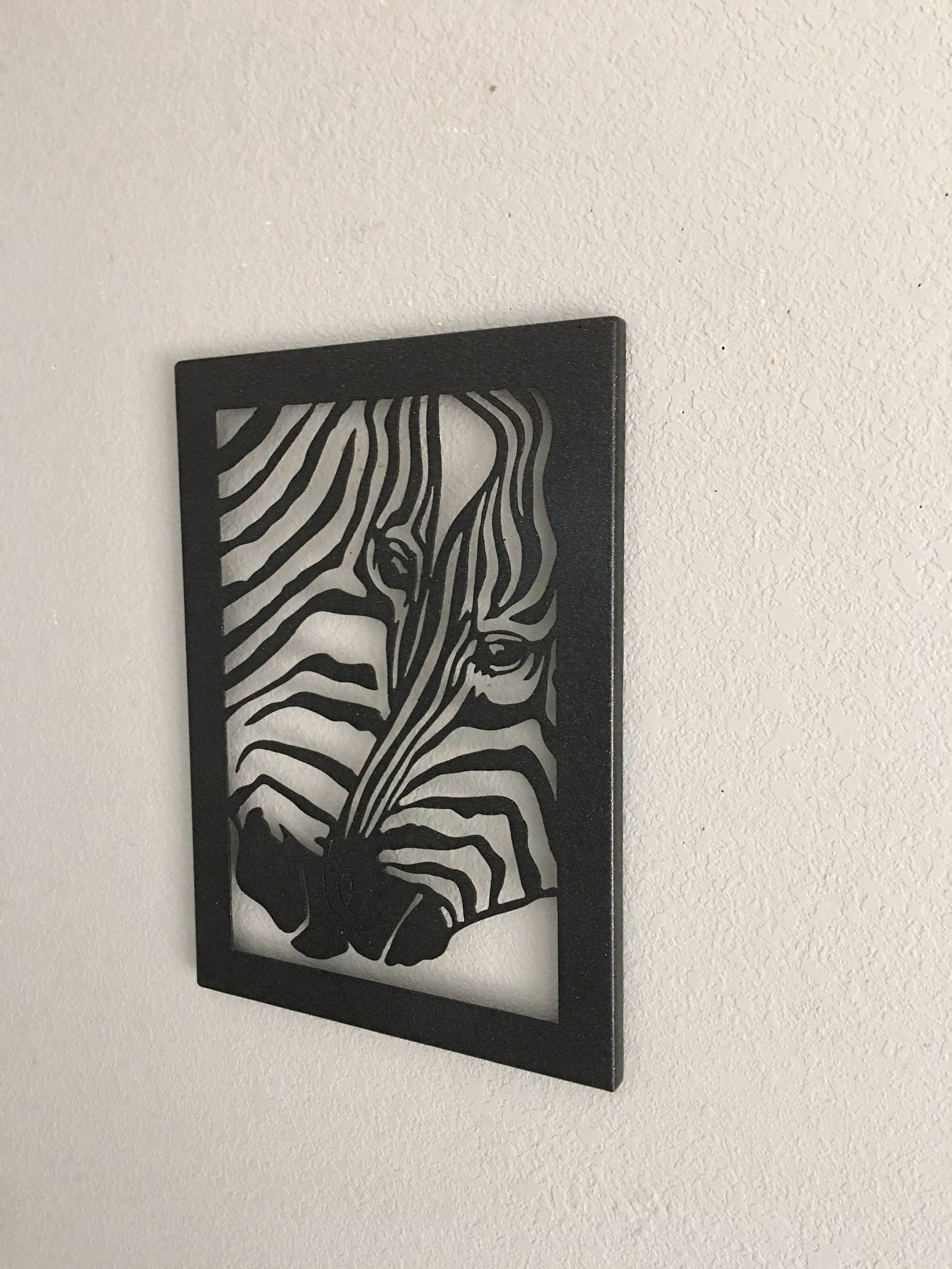Zebra Metal Art Zebra Picture Home Decor Metal Wall Art Etsy