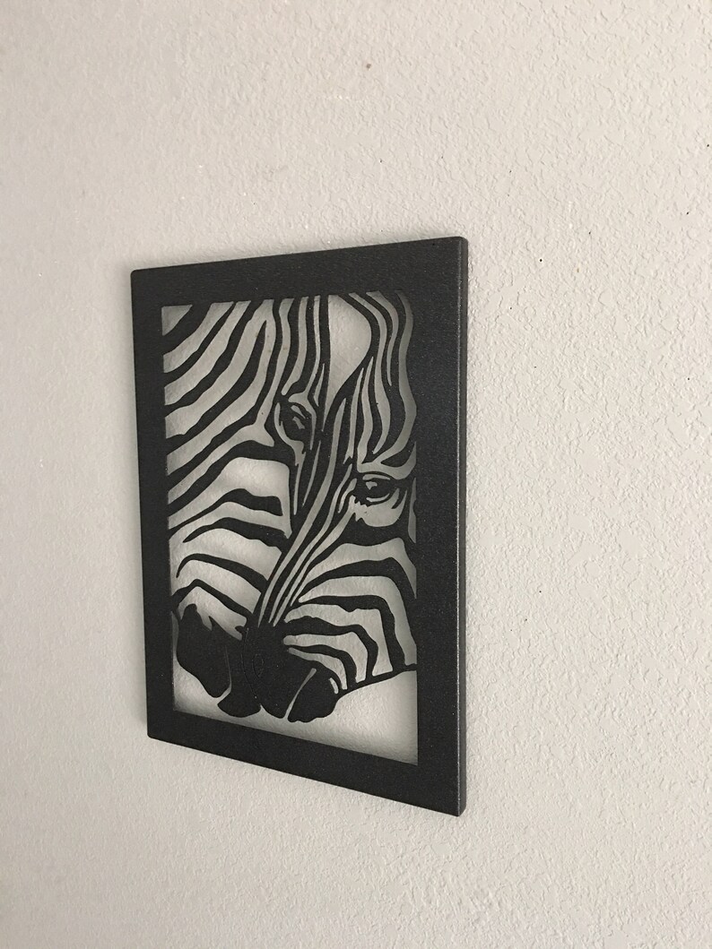 Zebra Metal Art Zebra Picture Home Decor Metal Wall Art Etsy