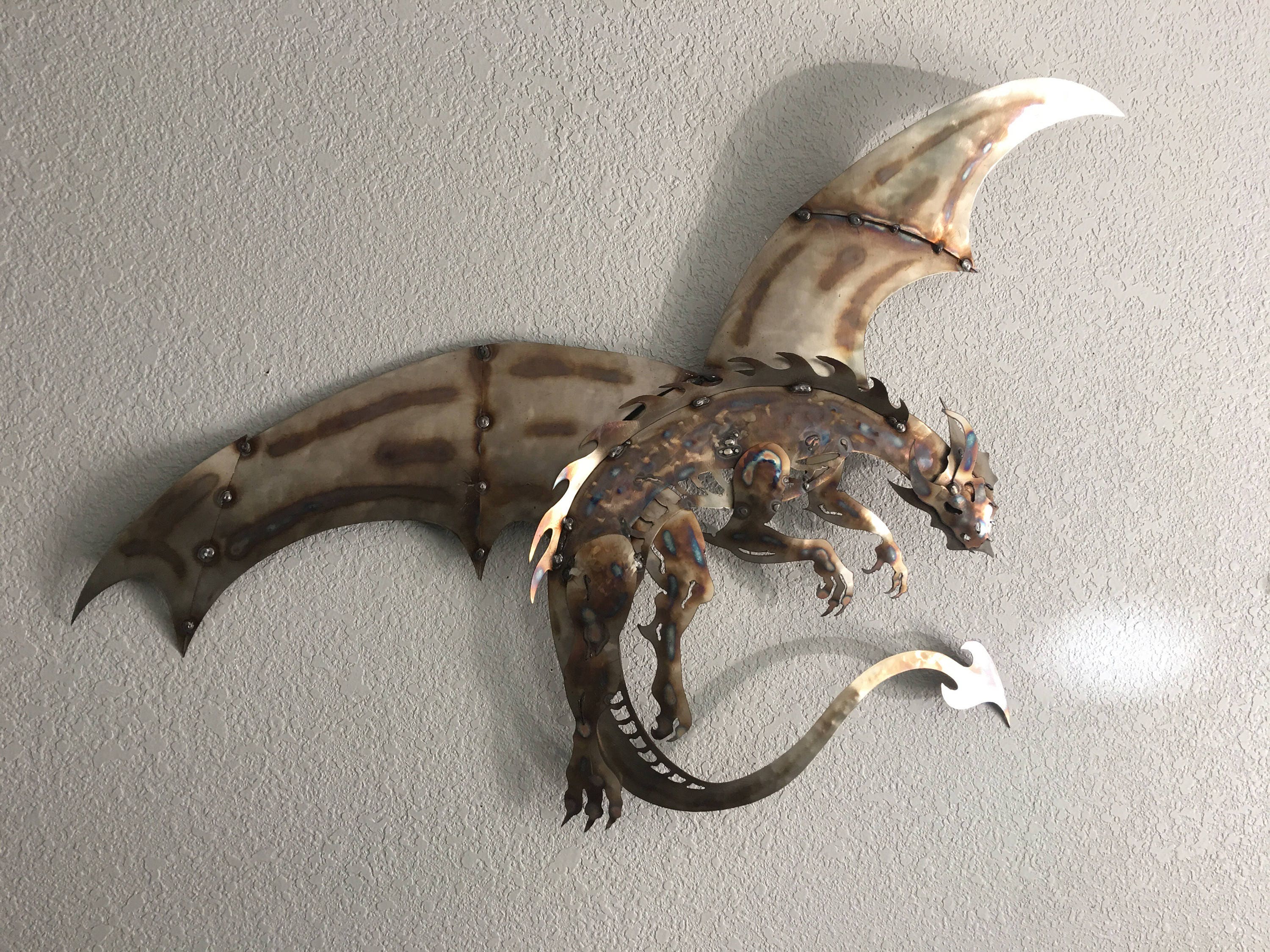 Dragon Metal Dragon Wall Art Art Decor Home Decor Metal Wall Hanging