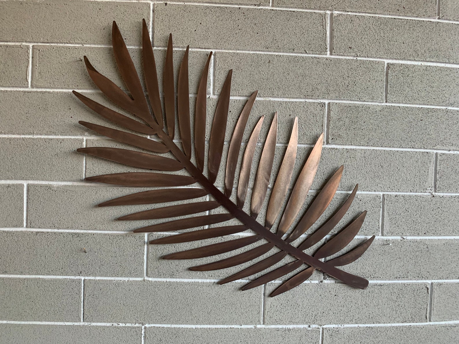 Metal Palm Leaf Metal Plam Metal Wall Art Home Decor Etsy