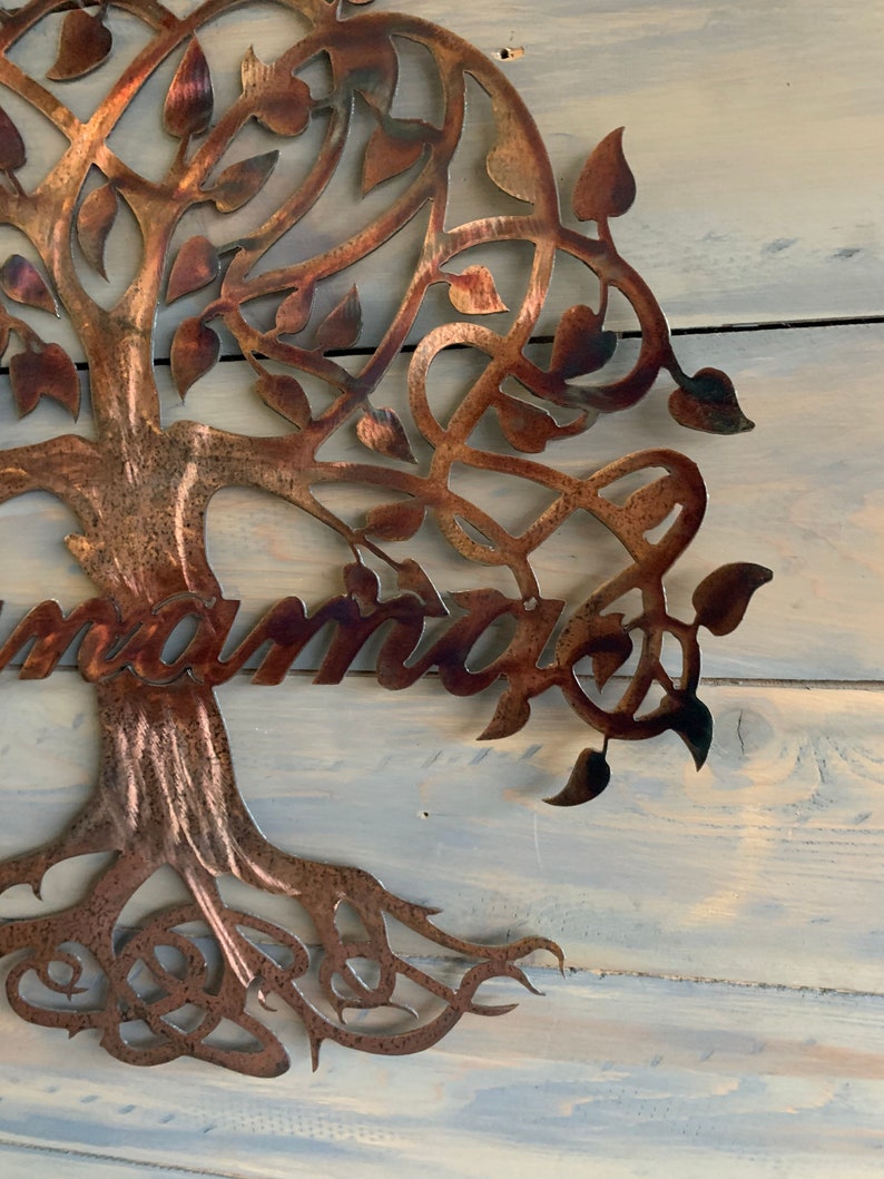 Metal Family Tree With Name Family Tree. Hanging Metal Wall Etsy