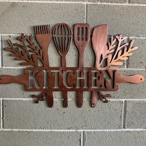Kitchen Wall Accents,Kitchen Decor,Metal Wall Decor,Kitchen Art