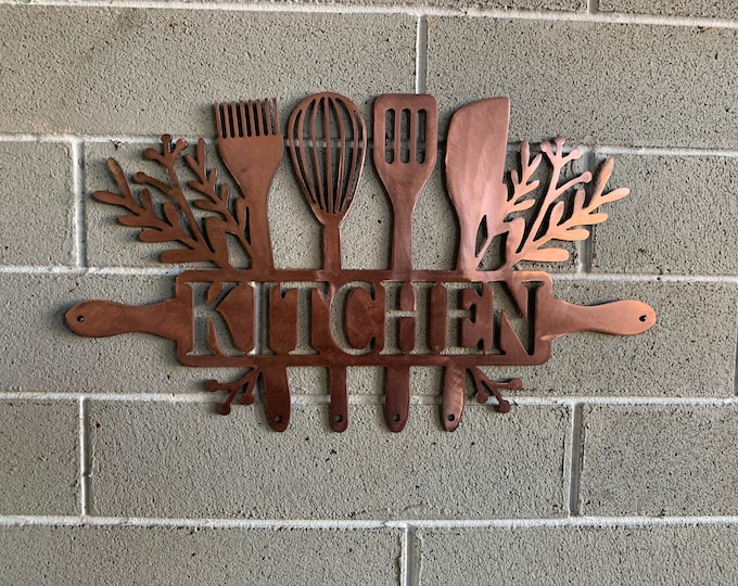 Kitchen Wall Accents,kitchen Decor,metal Wall Decor,kitchen Art Etsy