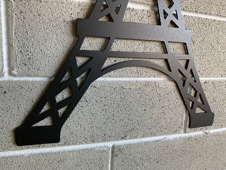 Metal Eiffel Tower Metal Wall Art Wall Hanging Metal Art Etsy