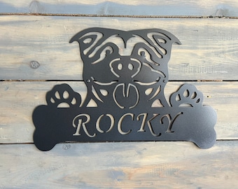 Metal Dog Sign , Custom Name Dog Sign , Dog Art , Home Decoration , great gift idea