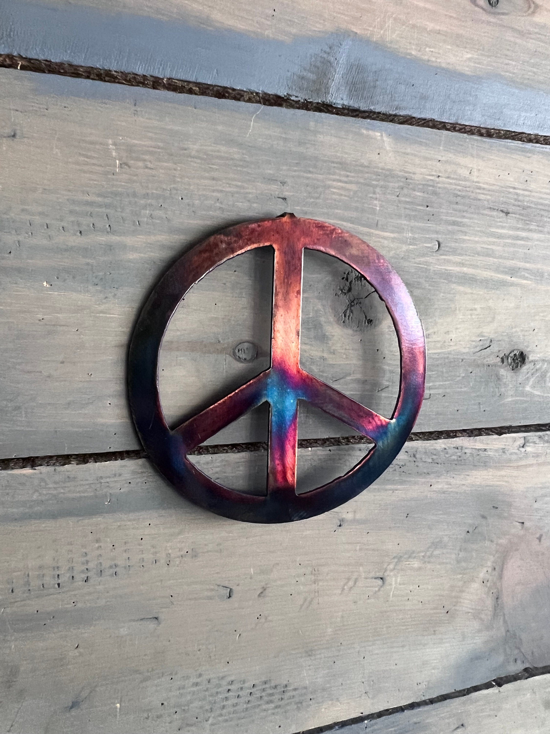 Copper Patina Metal Peace Sign, Wall Decor (5 Inch) - Etsy