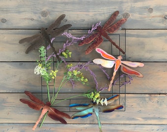 Metal Dragonfly Wall Art – Copper Patina Home Decor
