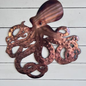 Metal Wall Octopus   -  Metal Wall Art  -  Octopus Art