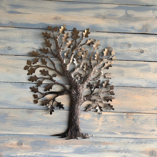 Beautiful Oak -Tree Metal Art - Wall Art