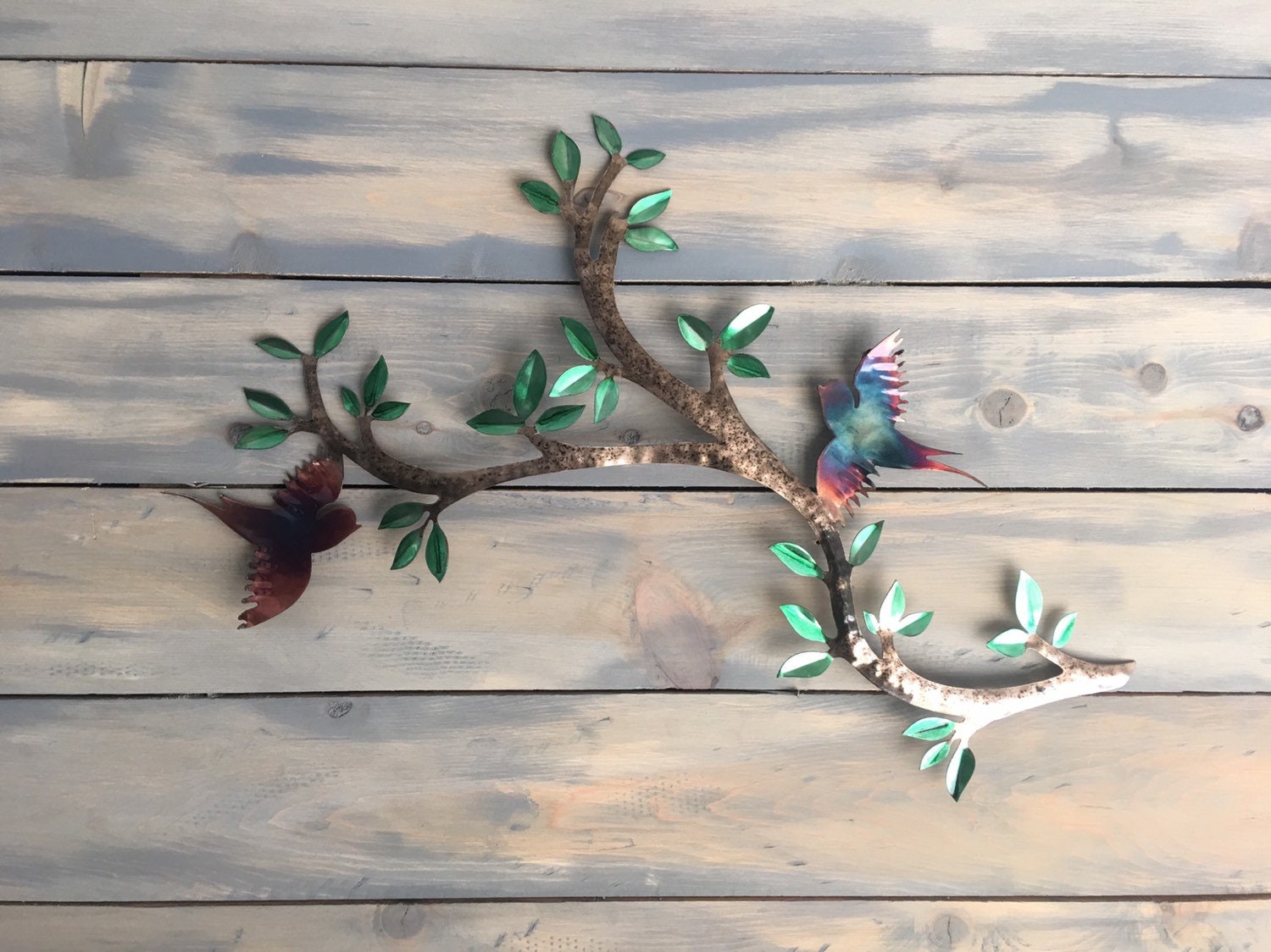 Birds on a Branch Bird Wall Art Metal Wall Art Home - Etsy