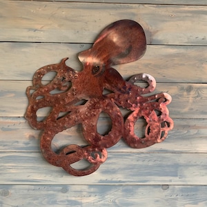 Metal Wall Octopus   -  Metal Wall Art  -  Octopus Art