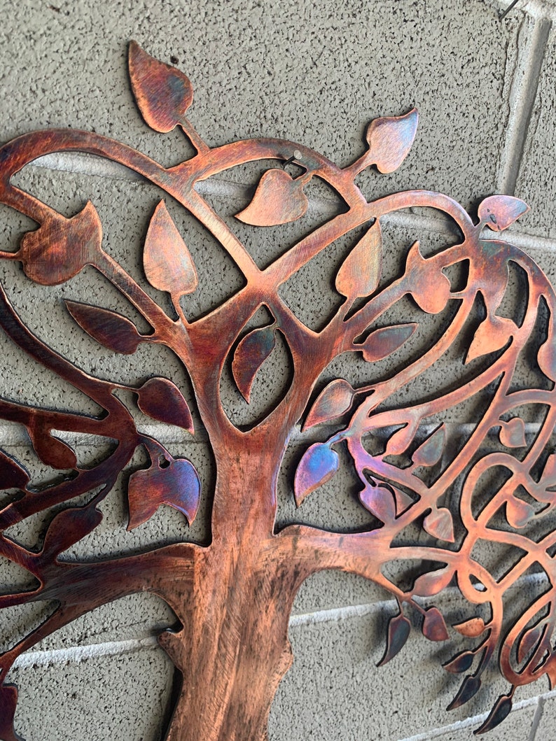Tree of Life. Metal Wall Tree. Metal Wall Hanging Tree Etsy