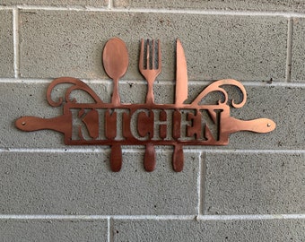 Kitchen wall art.  Kitchen Decor metal wall hanging art