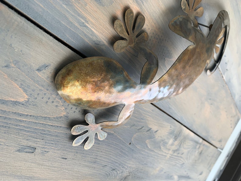 Gecko Lizard Metal Lizard Metal Art Lizard Metal Wall Etsy