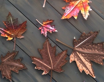 Maple Leaf,Made of Copper, Wall Accents,Home Decor,Wall Art, Home Decorations, Hanging Maple Leaves
