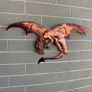 Steel Dragon Colorful Metal Art   -