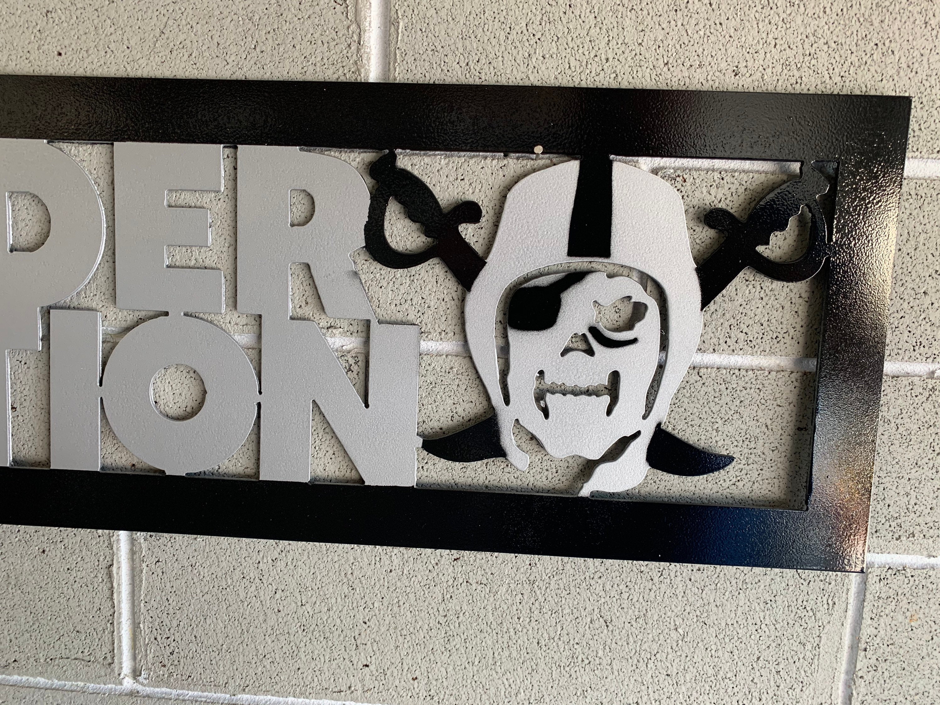 Las Vegas Raiders metal wall art Raider Art. Home Decor