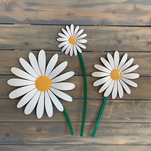 White Daisy,Wall Flower Art, Home decoration, Home Decor, metal flower art, floral wall decor, wall accents, white flowers