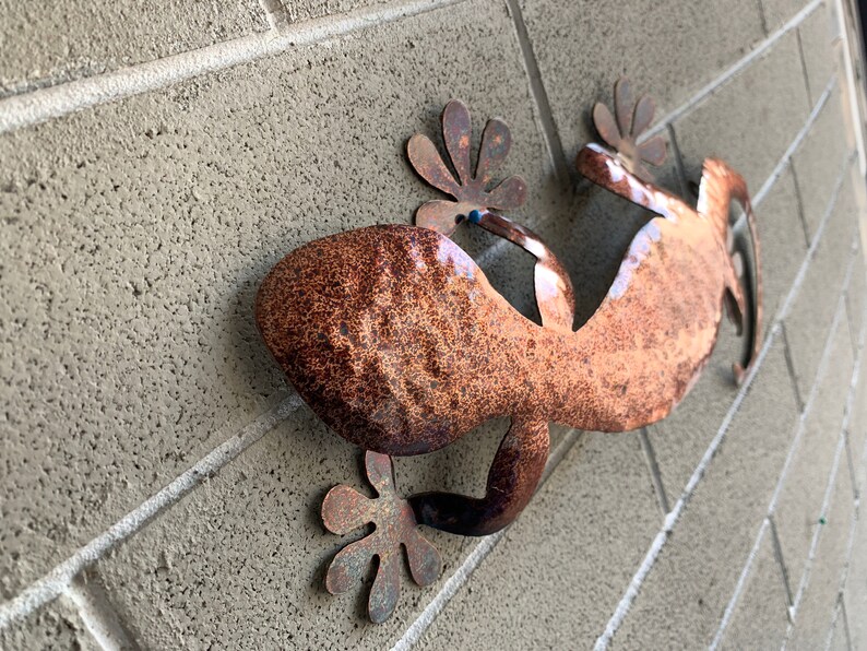 Gecko Lizard Metal Lizard Metal Art Lizard Metal Wall Etsy