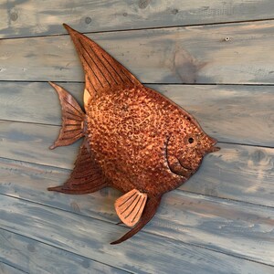 Metal Wall Angel Fish    Home Decor   Metal Wall Art