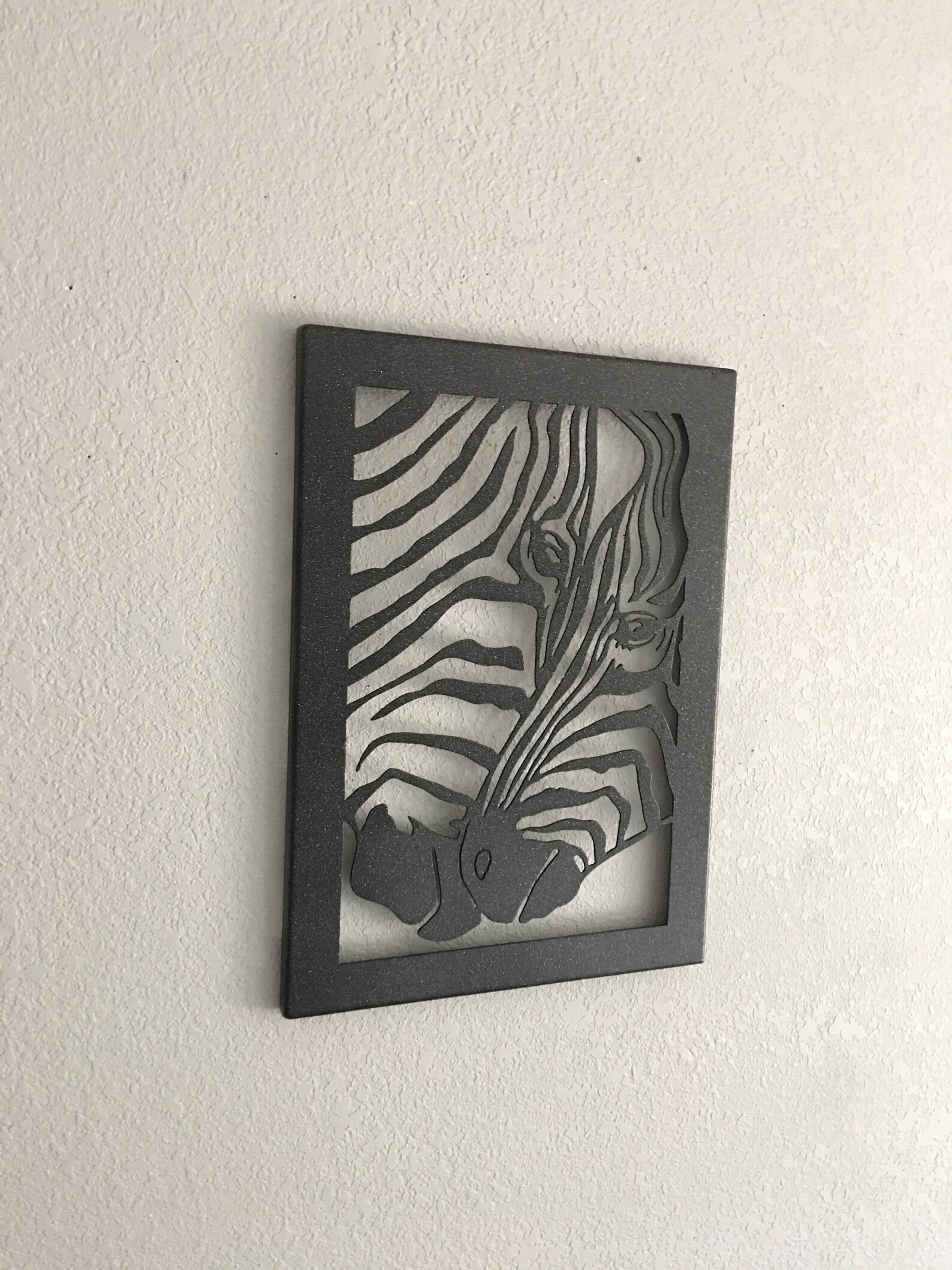 Zebra Metal Art Zebra Picture Home Decor Metal Wall Art Etsy