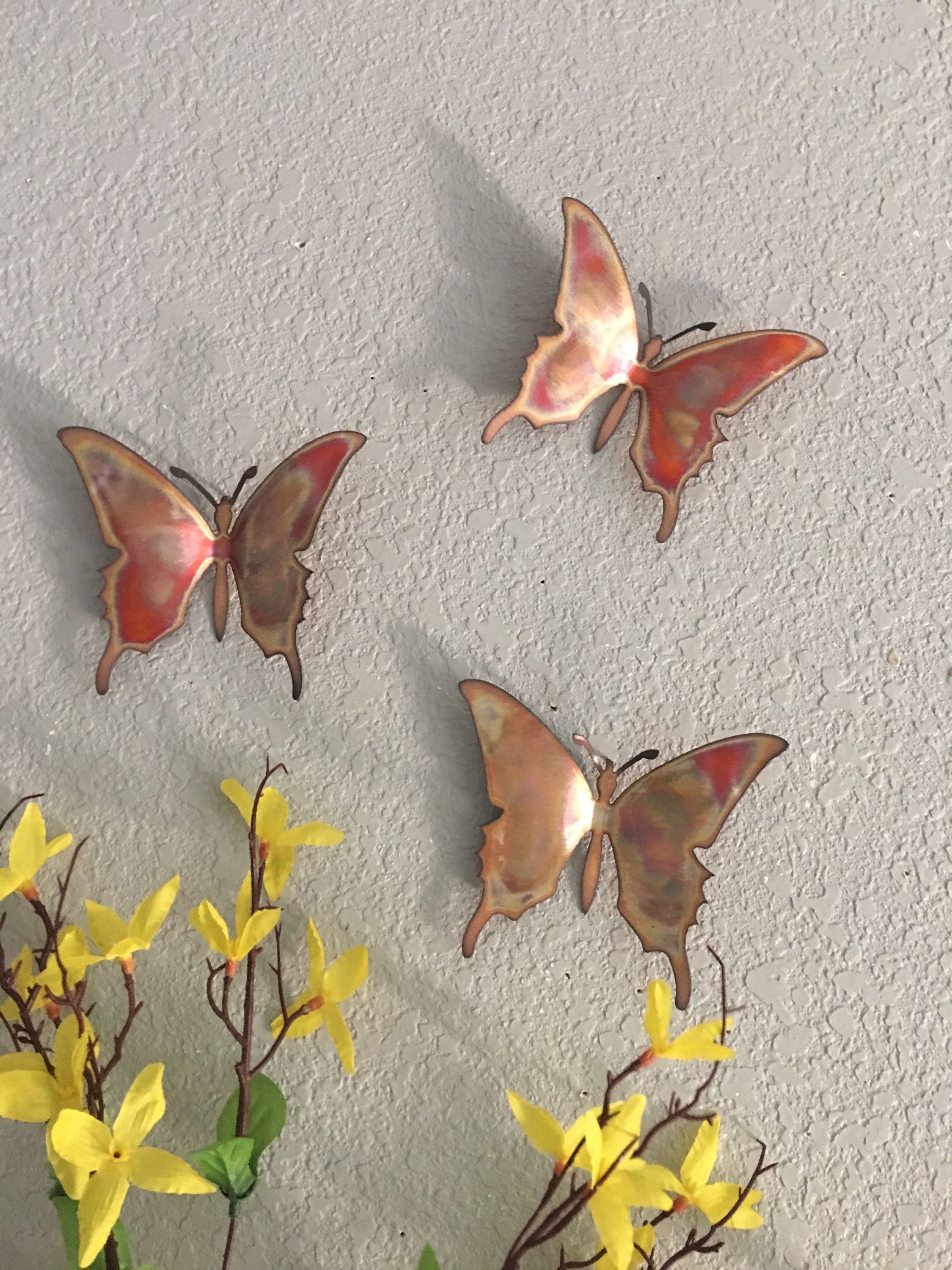 Copper Butterflies Free Shipping Butterflies Wall Art Metal