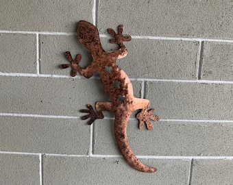 Gecko  - Lizard  - Metal Lizard  - Metal Art - Lizard Metal Wall Hanging   - Home Decor