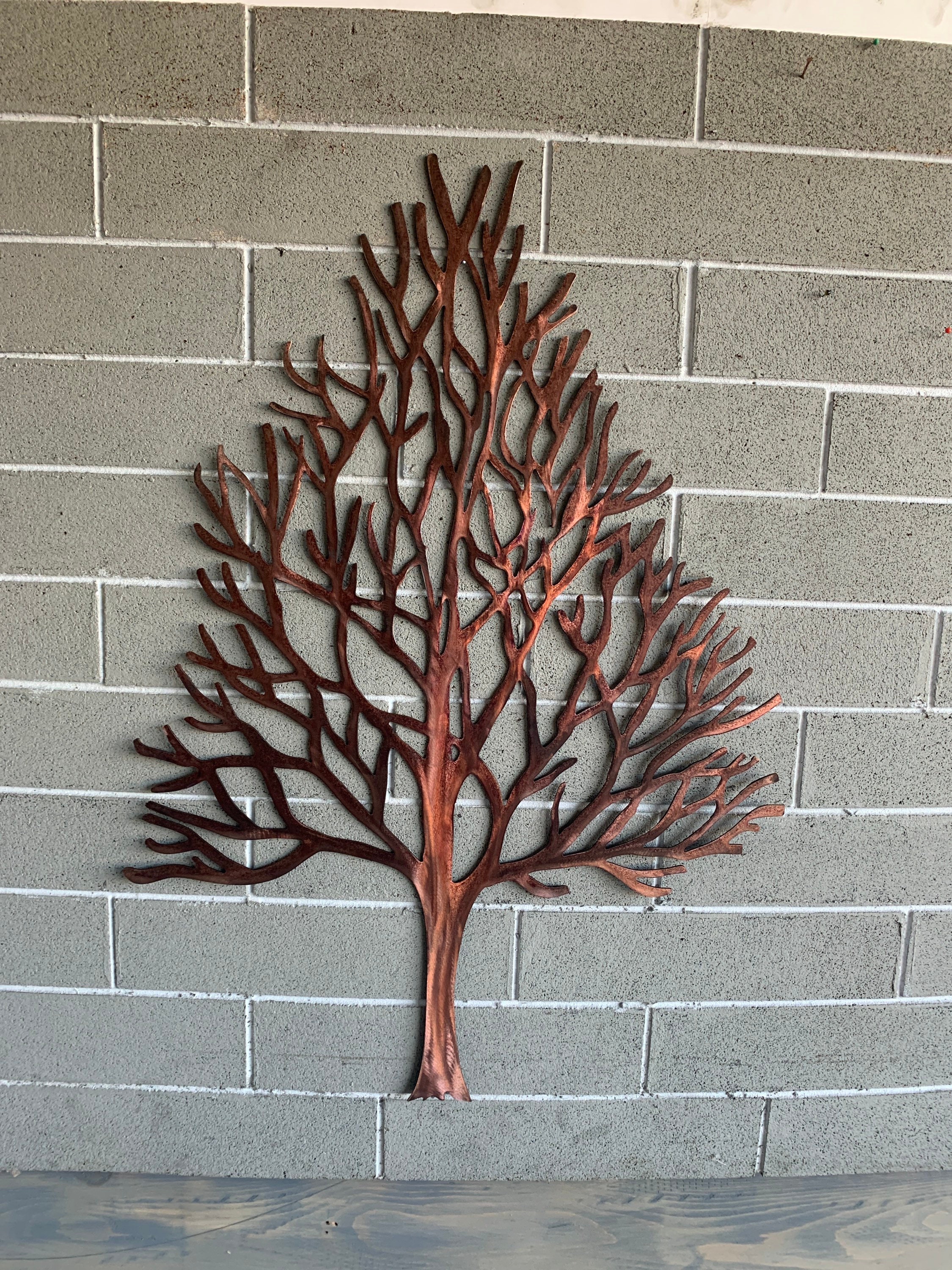 Winter Maple Tree Metal Tree Home Decor Wall Hanging Etsy