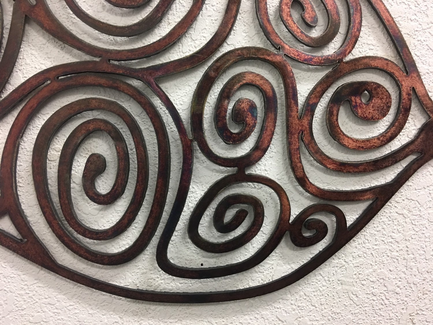 Metal Fish Art Spiraly Metal Fish Bathroom Fish Art Home Etsy